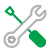 Tools icon for zero maintenance in Emerald cottage