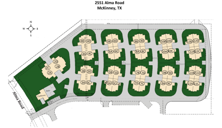 Mckinney Site & Floor Plan – Emerald Cottages